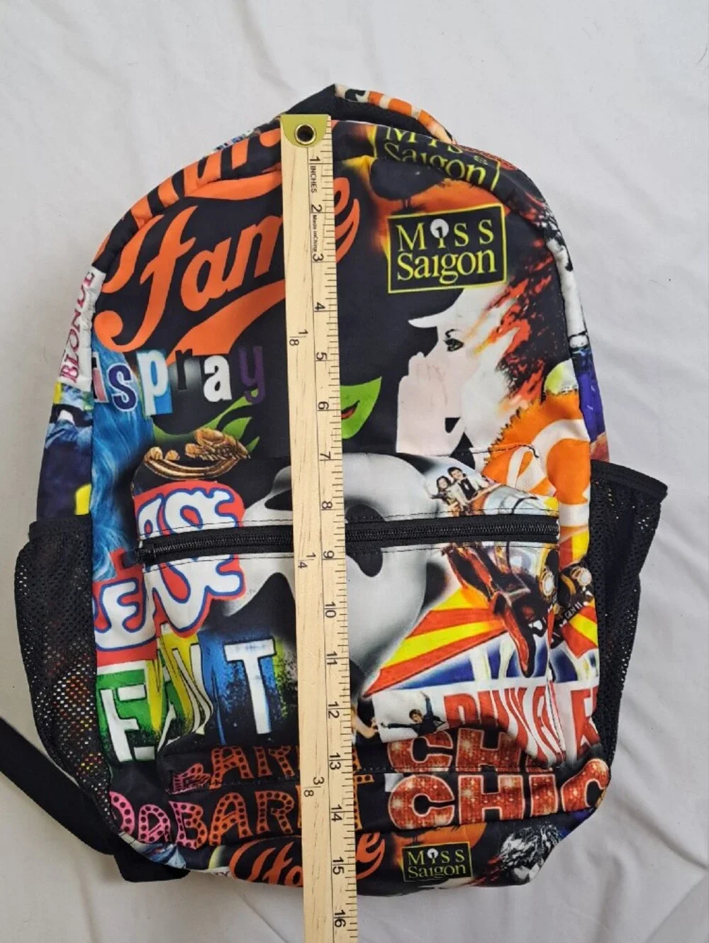 Broadway Musical Theater Poster Print Graphic Backpack Wicked Phantom Grease NYC